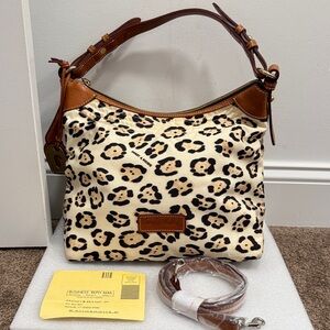 Dooney & Bourke Leopard Print Shoulder Bag - Brown and Cream
